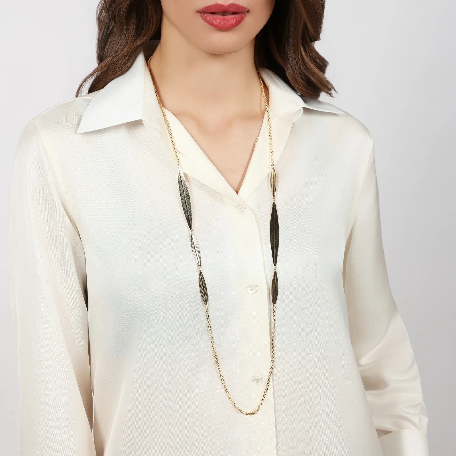 Collana lunga foglie Unoaerre donna 2804