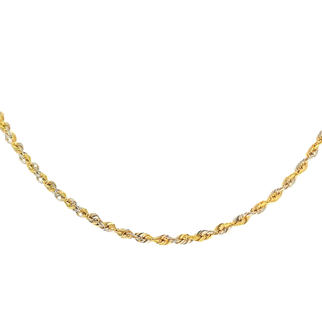 Collana modello funetta in oro bicolore 18 kt stile classico 50 cm