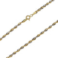 Collana modello funetta in oro bicolore 18 kt stile classico 50 cm
