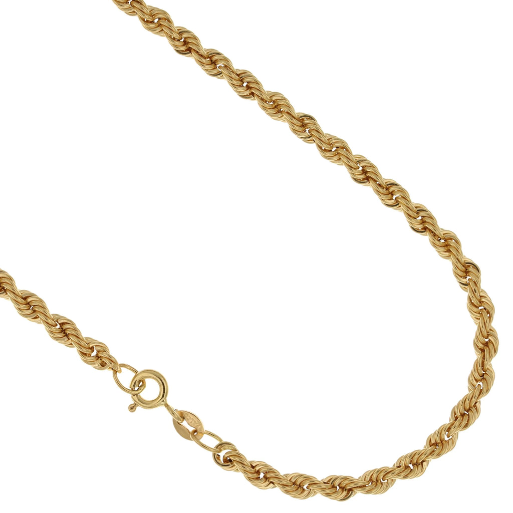 Collana modello funetta in oro giallo 18 carati stile classico