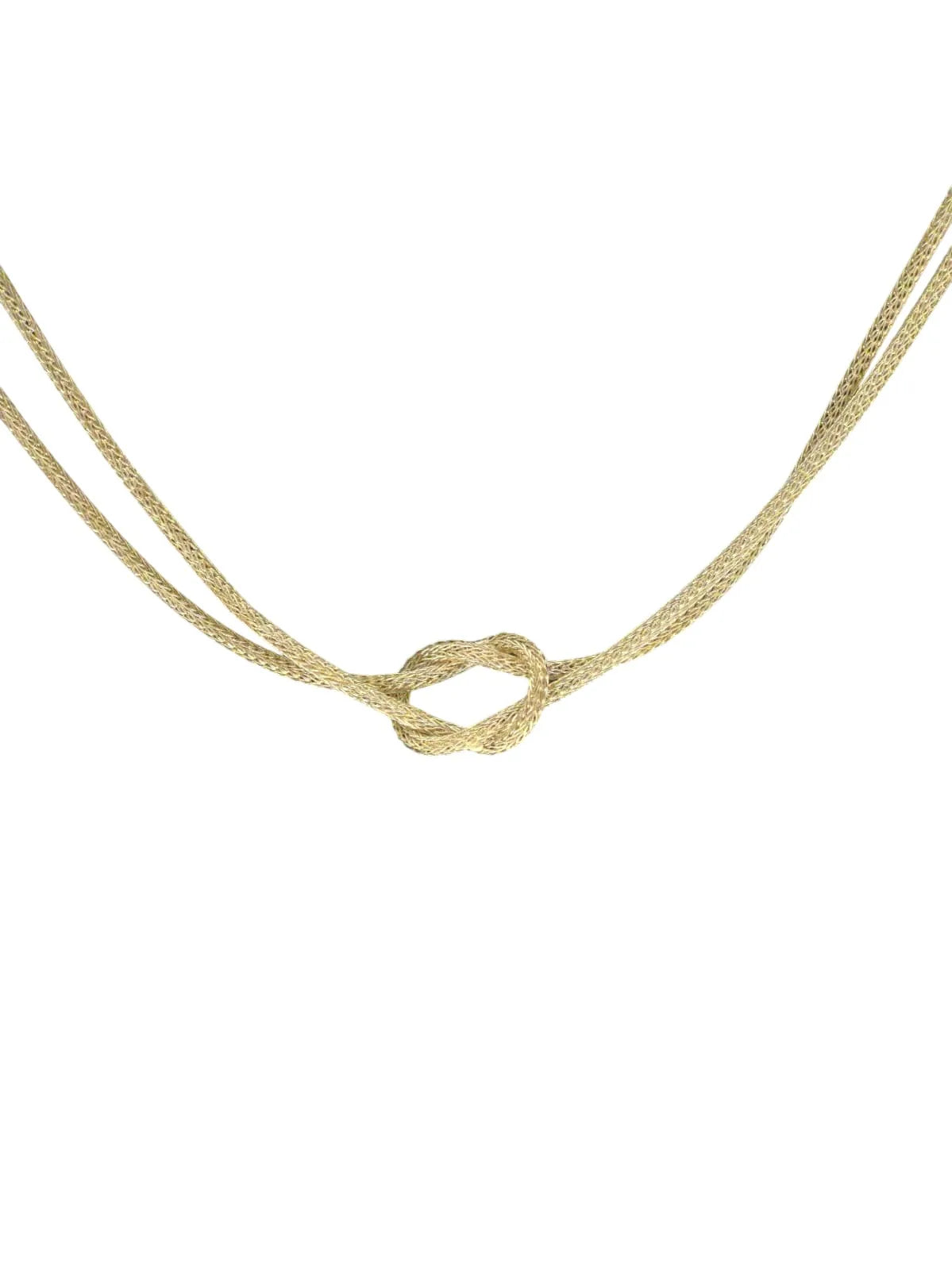 Collana nodo da donna in oro giallo 18kt