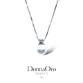 Collana oro 18 kt con pendente perla e diamante