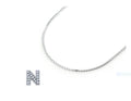 Collana oro bianco veneziana 45 cm 18 kt + ciondolo Elements donnaoro lettera in oro bianco e diamanti