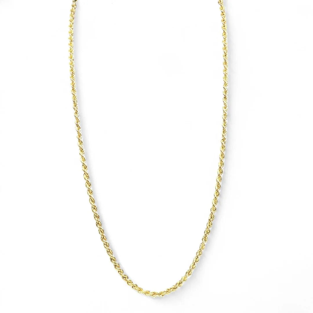 Collana in oro giallo 18 carati modello funetta 70 cm unisex