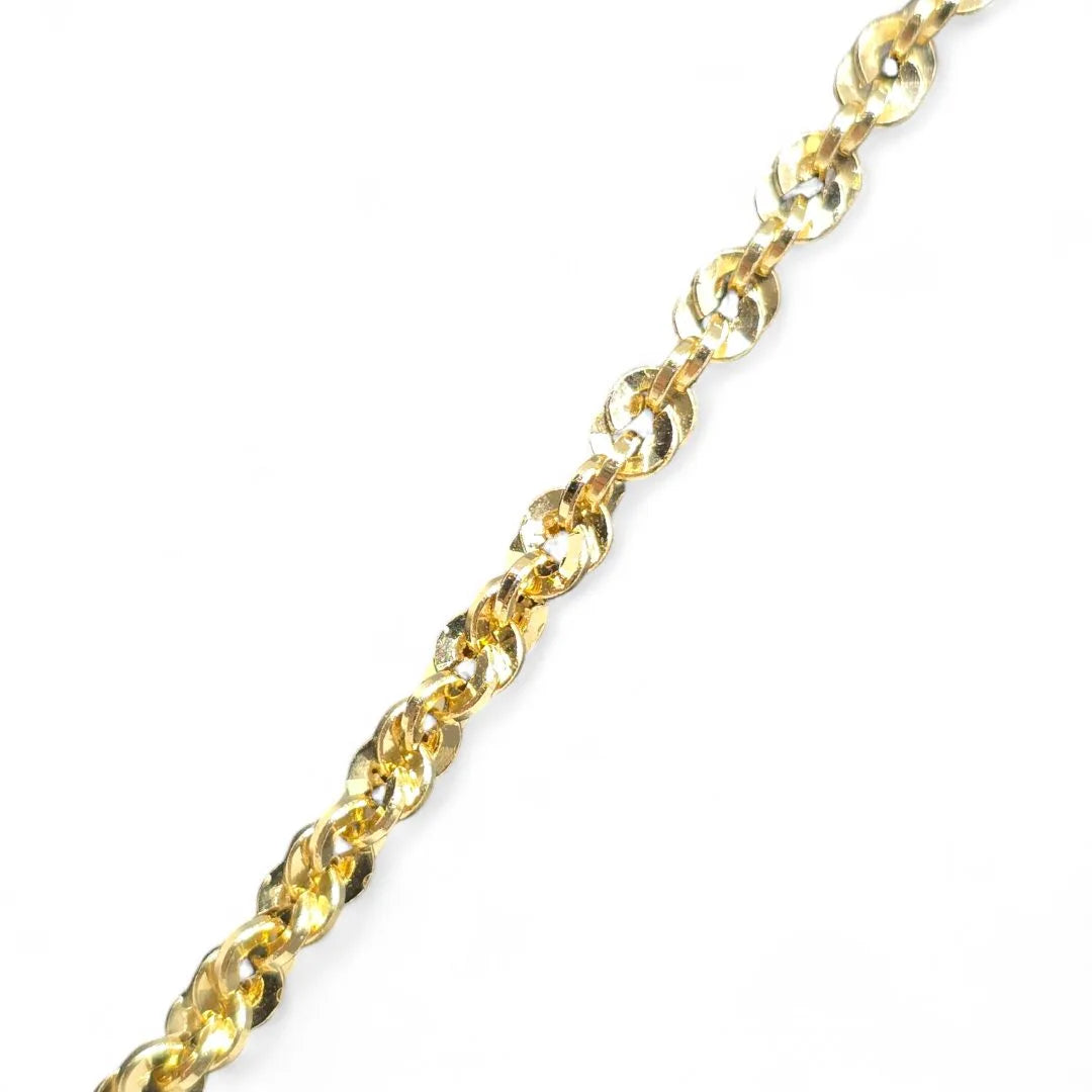 Collana in oro giallo 18 carati modello funetta misura 70 cm