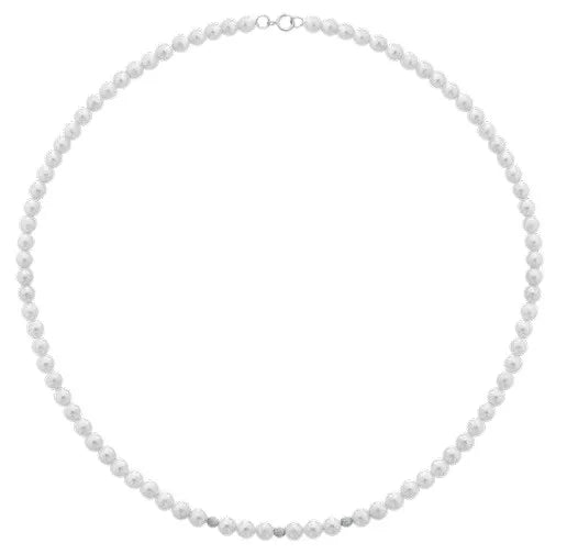 Collana perle Kioto con sfere swarowski e chiusura oro 9kt