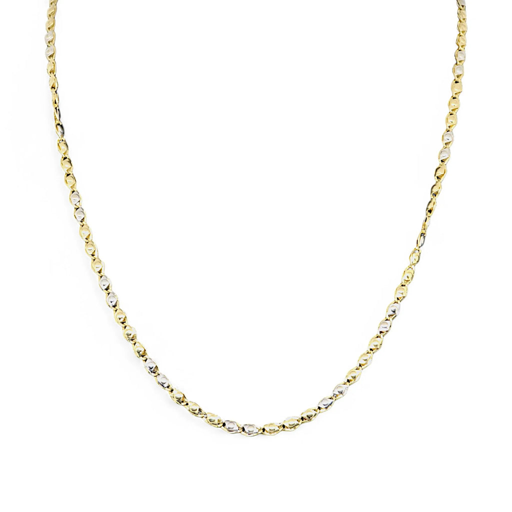 Collana piatta in Oro 18kt 750 Bicolore Eleganza e Raffinatezza