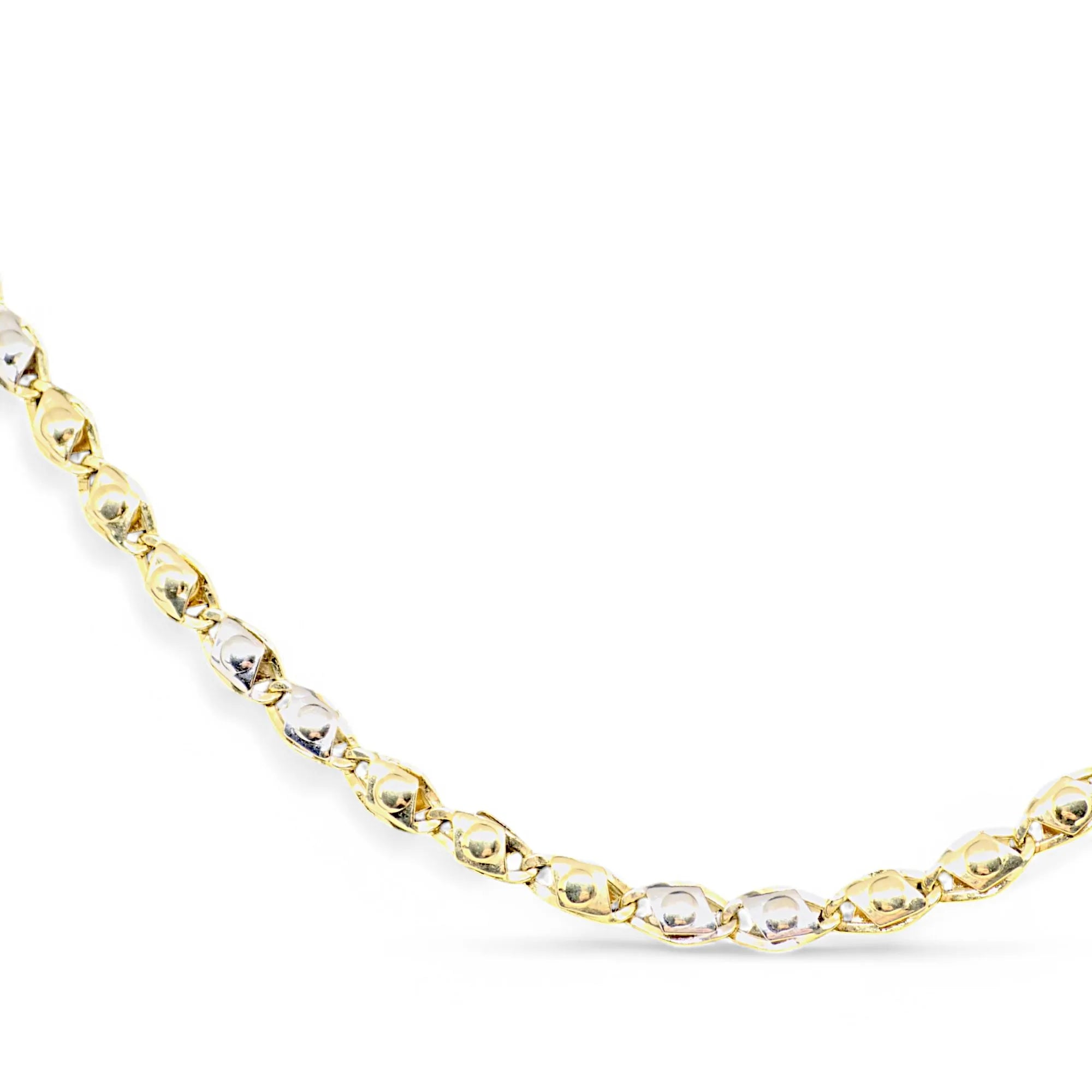 Collana piatta in Oro 18kt 750 Bicolore Eleganza e Raffinatezza
