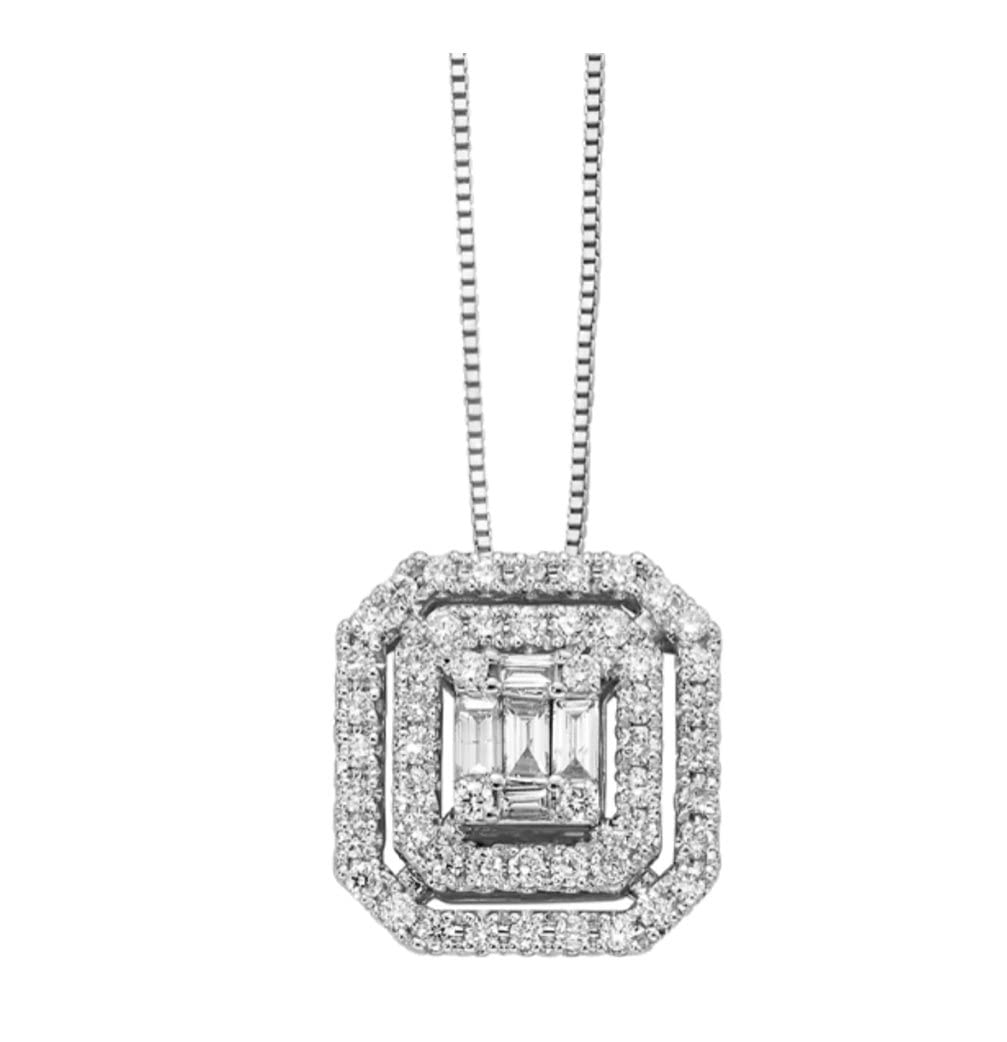 Collana punto luce DonnaOro oro bianco Diamanti DFPF9222.040