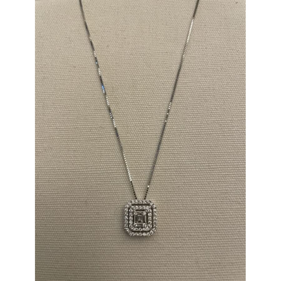 Collana punto luce DonnaOro oro bianco Diamanti DFPF9222.040