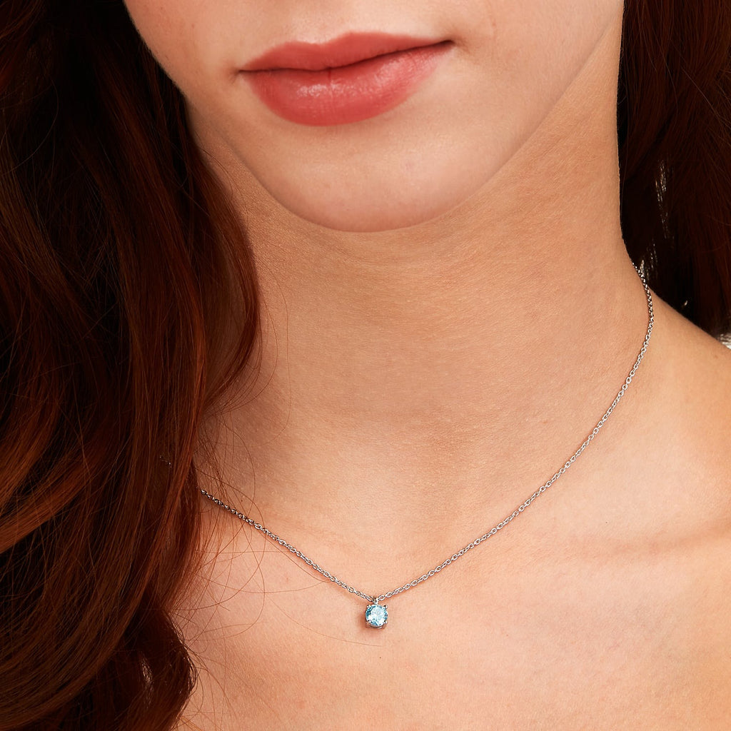 Collana punto luce argento donna colore azzurro Le petite story lps10awv11