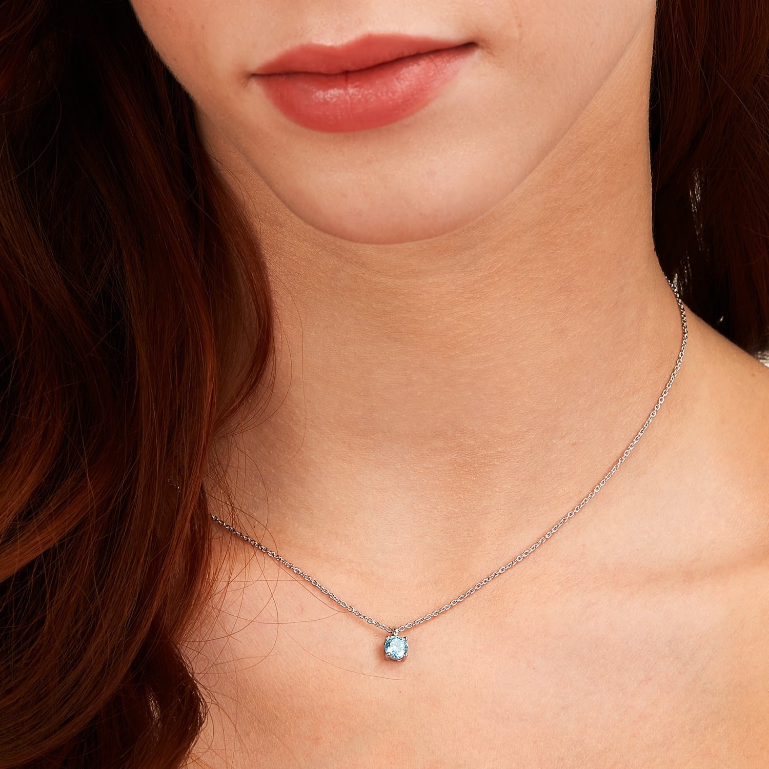 Collana punto luce argento donna colore azzurro Le petite story lps10awv11