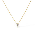 Damen-Halskette mit Zirkonia-Solitär aus 18 Karat Gold