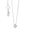 Collana punto luce donna oro bianco e diamanti gioielli Comete Rose di diamanti glb 1608