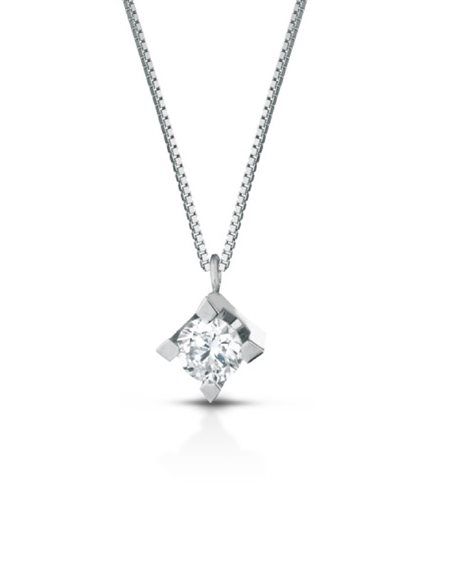 Collana punto luce in oro bianco e diamanti PLGL004 PG Gioielli da donna