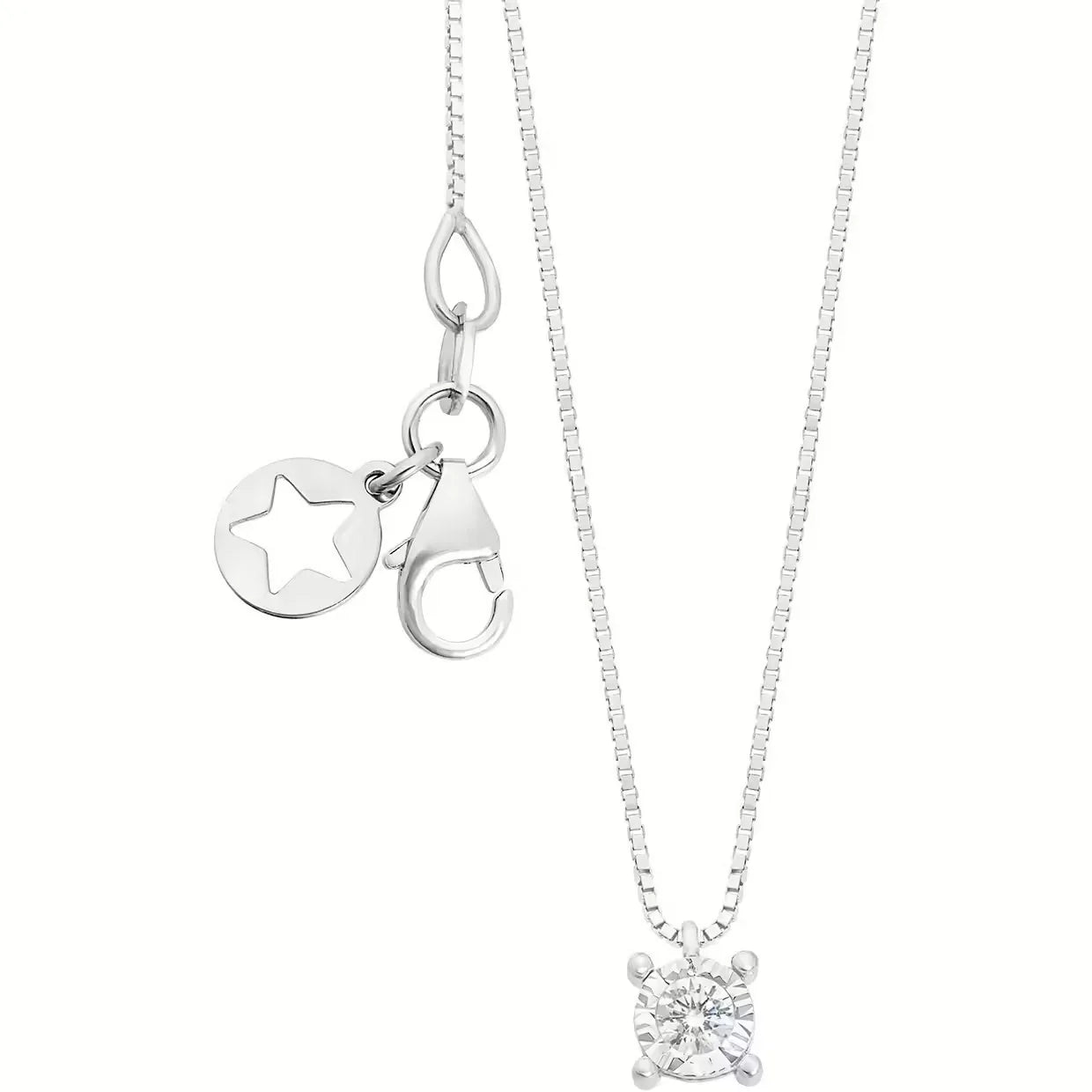 Collana punto luce oro e diamanti donna Comete