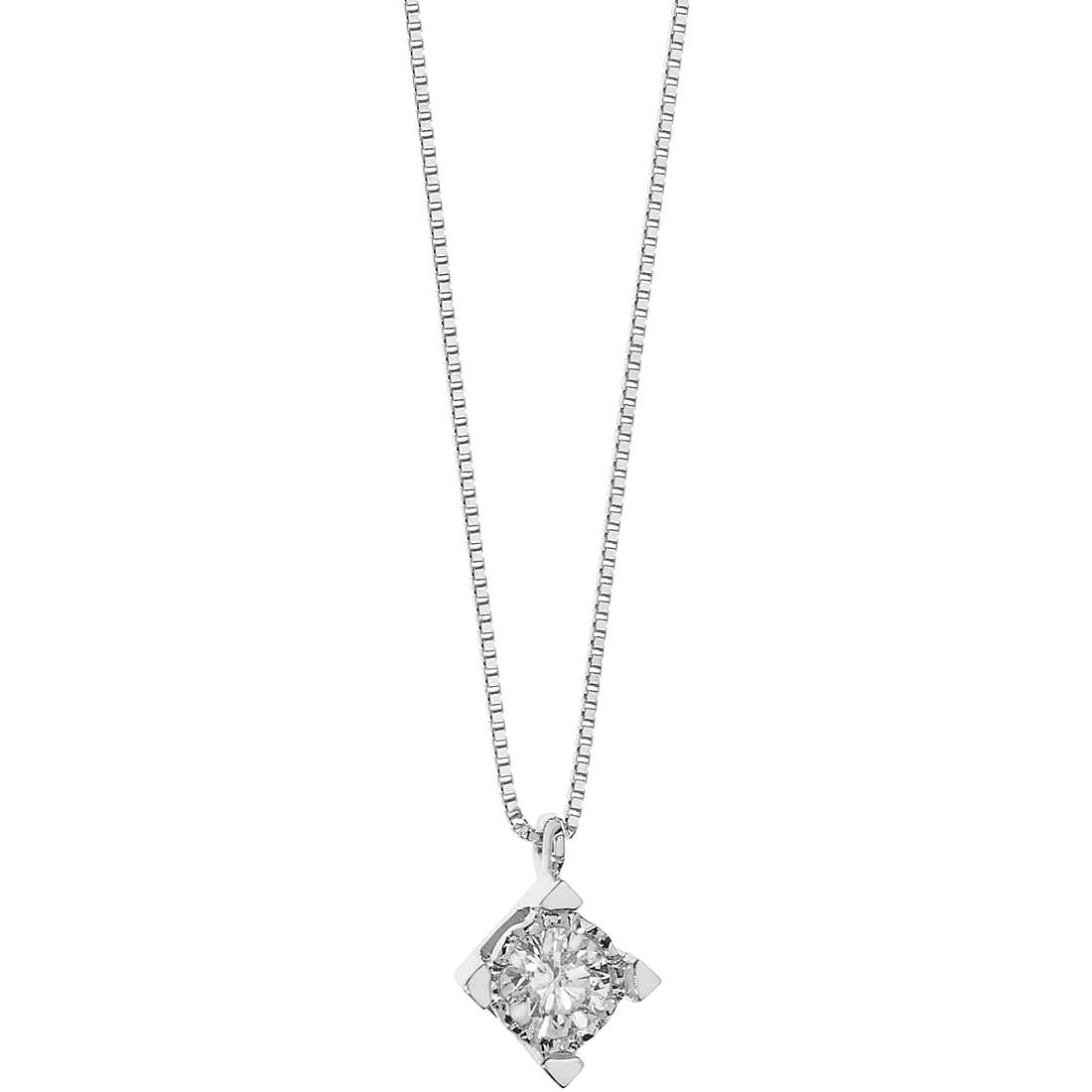 Collana punto luce oro e diamanti donna gioielli Comete momenti glb 1535