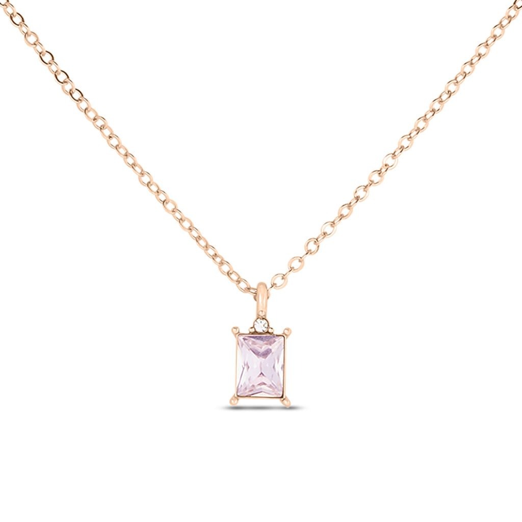 Collana punto luce violet Ottone rosa cristallo Stroili donna 1685974