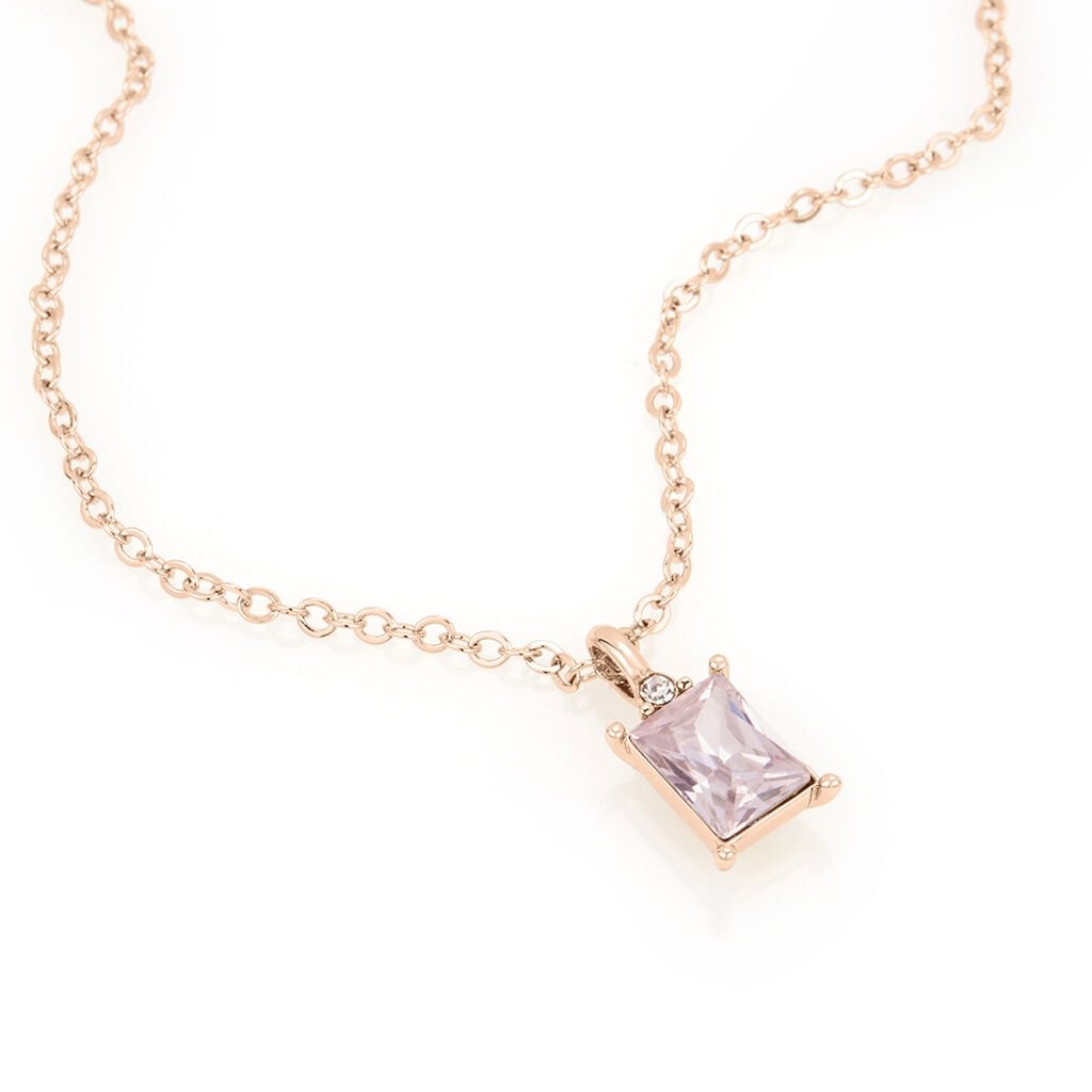 Collana punto luce violet Ottone rosa cristallo Stroili donna 1685974