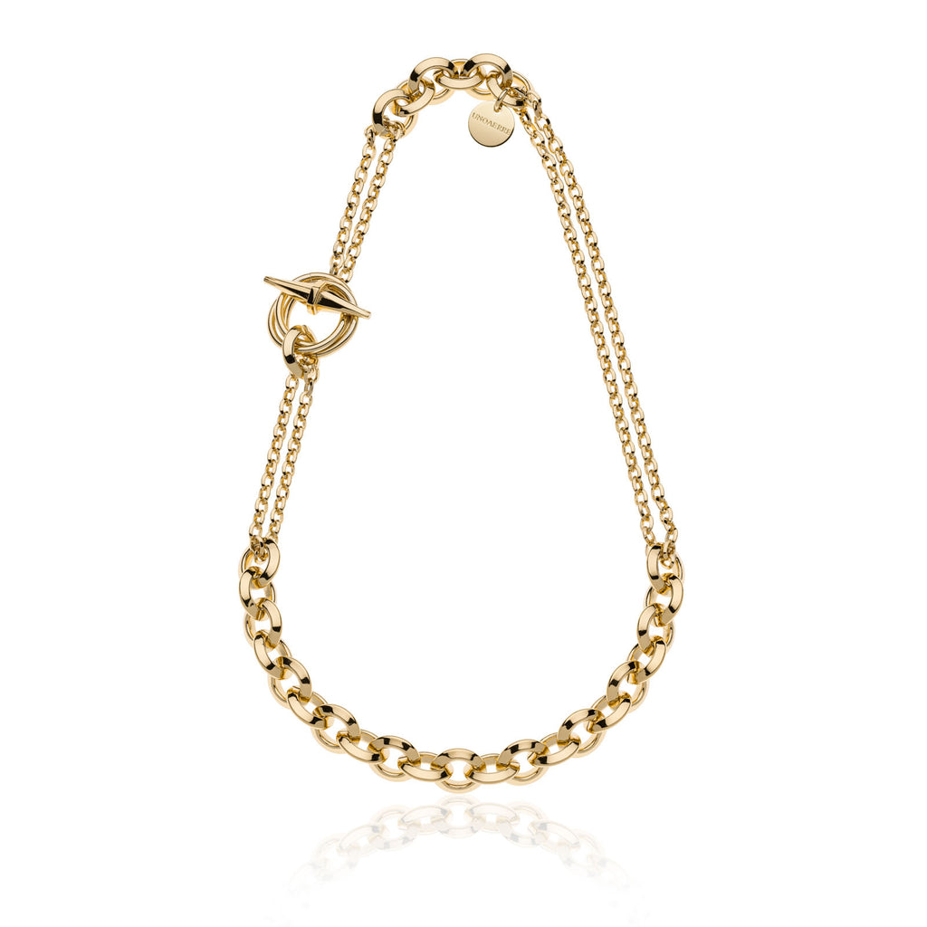 Collana rolò Unoaerre donna bronzo dorato 2222