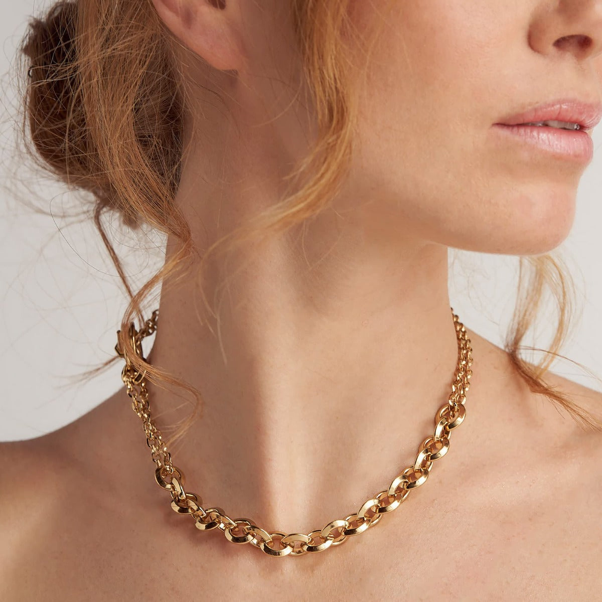 Collana rolò Unoaerre donna bronzo dorato 2222