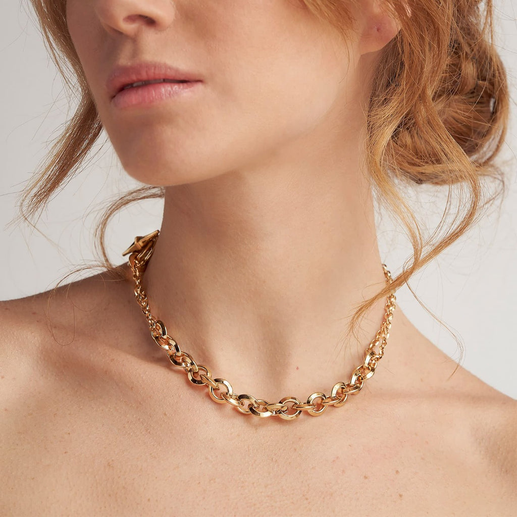 Collana rolò Unoaerre donna bronzo dorato 2222