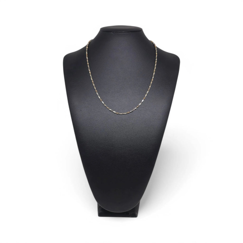 Collana sottile in Oro 18kt 750 Bicolore Eleganza e Raffinatezza