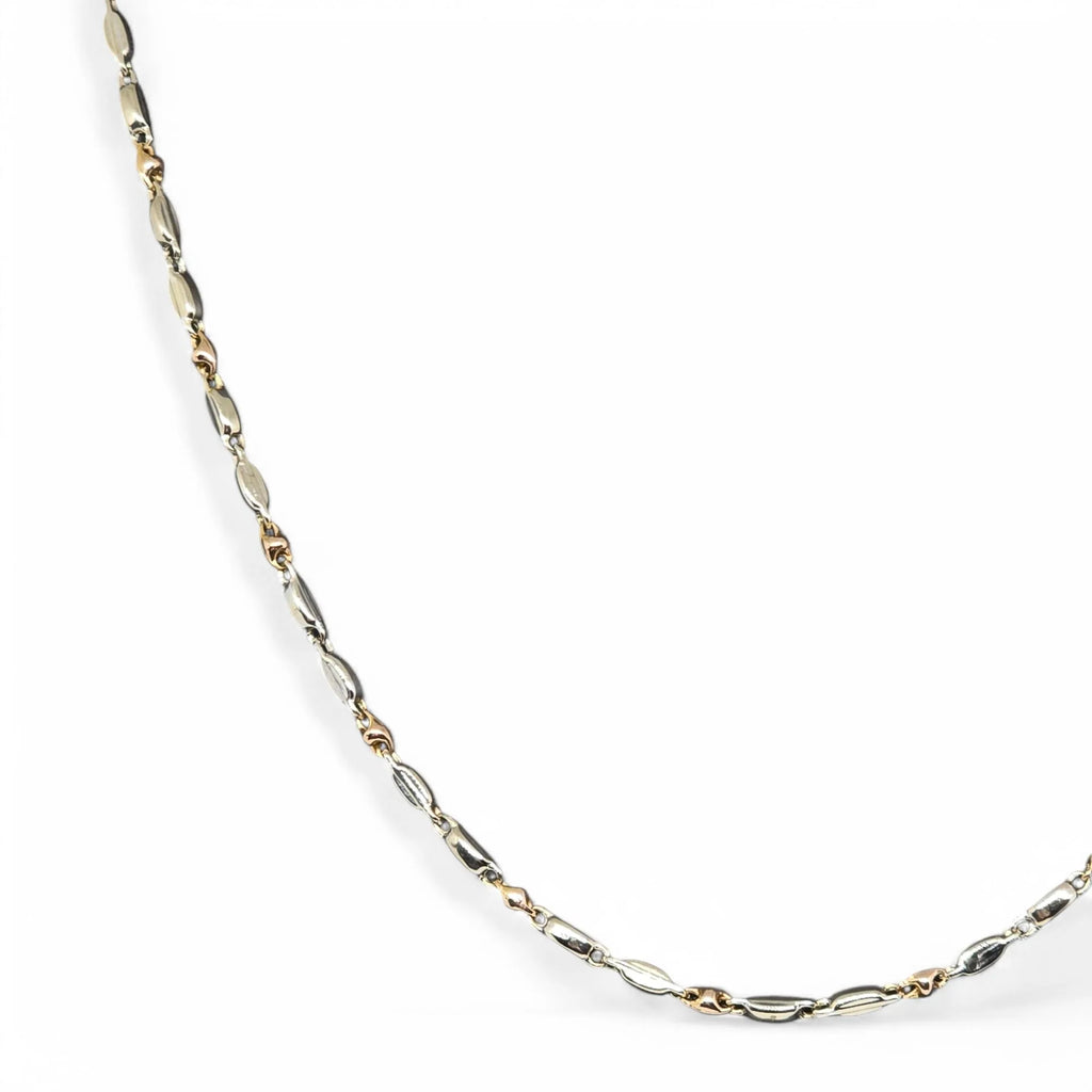 Collana sottile in Oro 18kt 750 Bicolore Eleganza e Raffinatezza