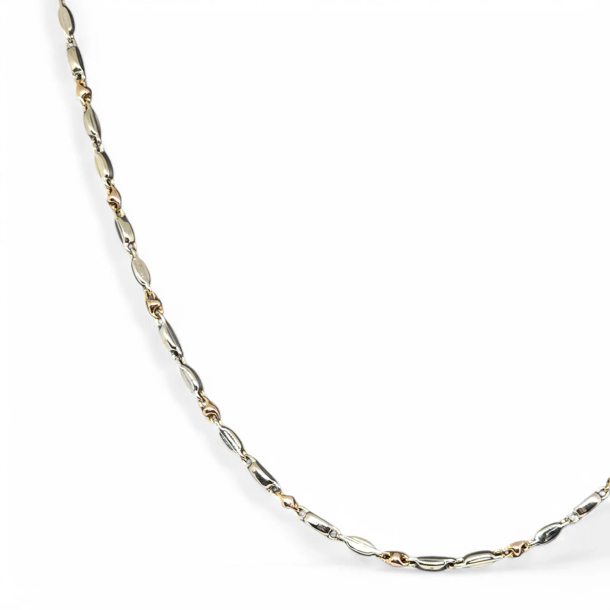 Collana sottile in Oro 18kt 750 Bicolore Eleganza e Raffinatezza