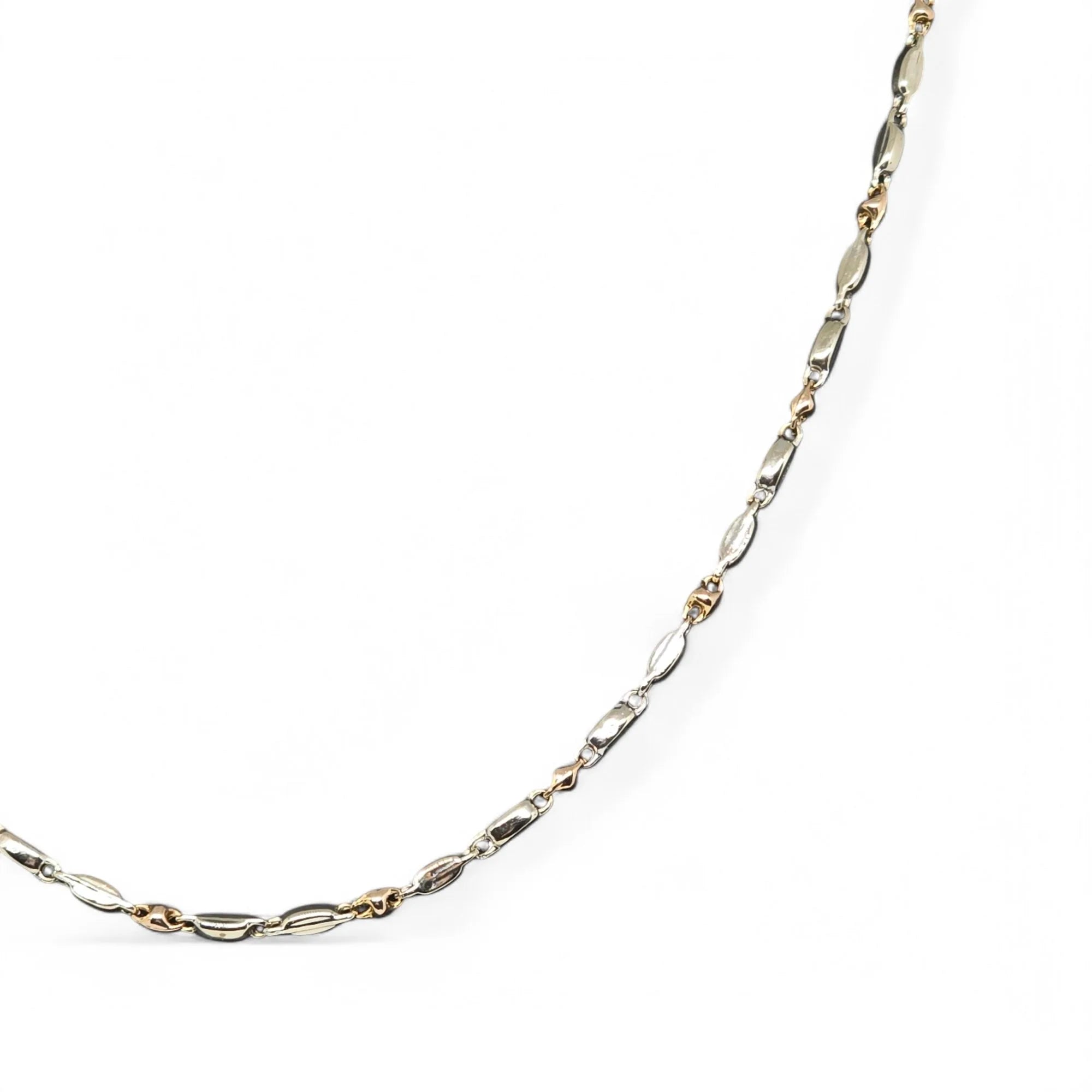 Collana sottile in Oro 18kt 750 Bicolore Eleganza e Raffinatezza
