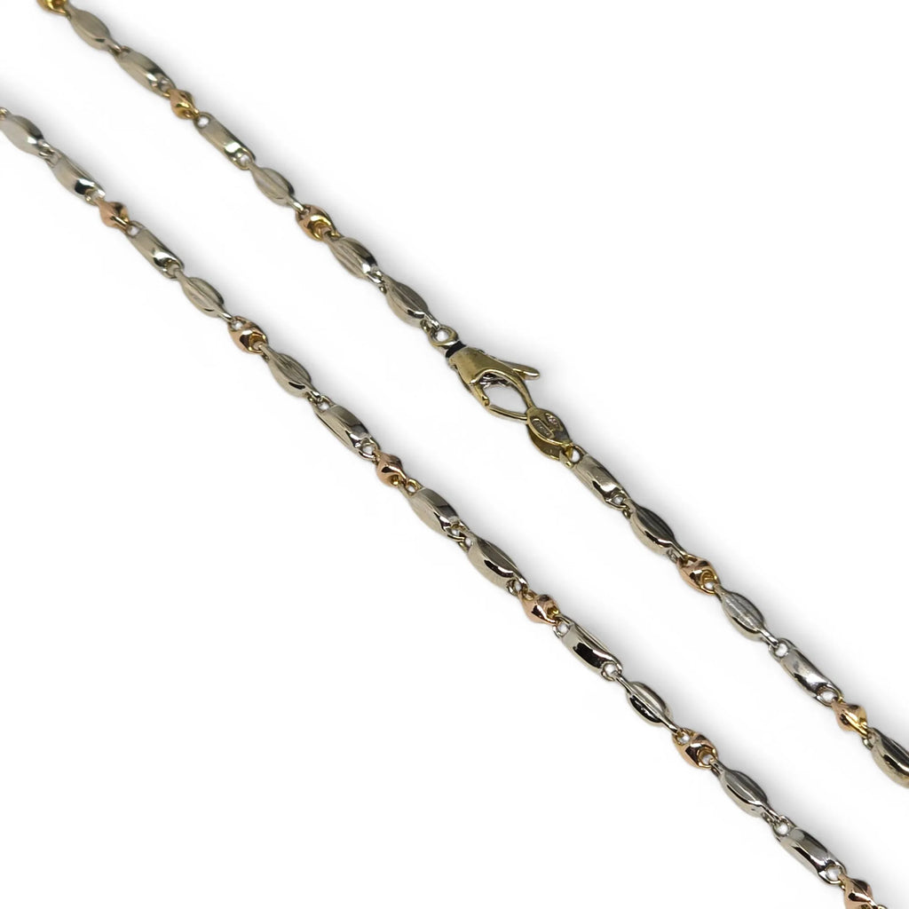 Collana sottile in Oro 18kt 750 Bicolore Eleganza e Raffinatezza