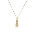 Collana specchiata in oro giallo 18kt con corna