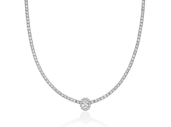 Collana tennis Kiara donna con zorconi in ottone kcld3950b