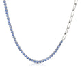 Collana tennis donna Ops in acciaio con zirconi blu opscl-943