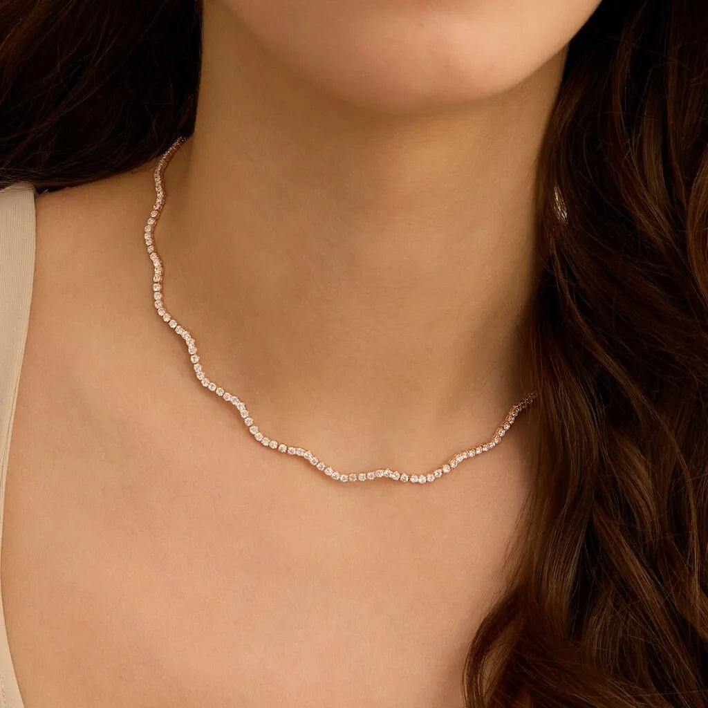 Collana tennis donna Stroili ottone rosa 1689010