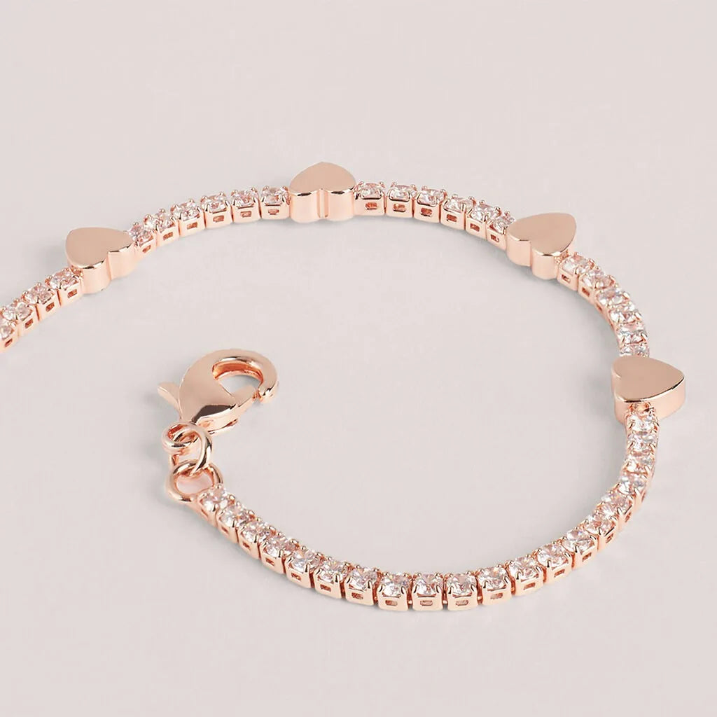 Collana tennis donna Stroili romantic shine ottone rosa cristallo