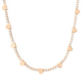 Collana tennis donna Stroili romantic shine ottone rosa cristallo
