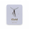 Collana trilogy in Oro Bianco 9kt 375 con zirconi bianchi