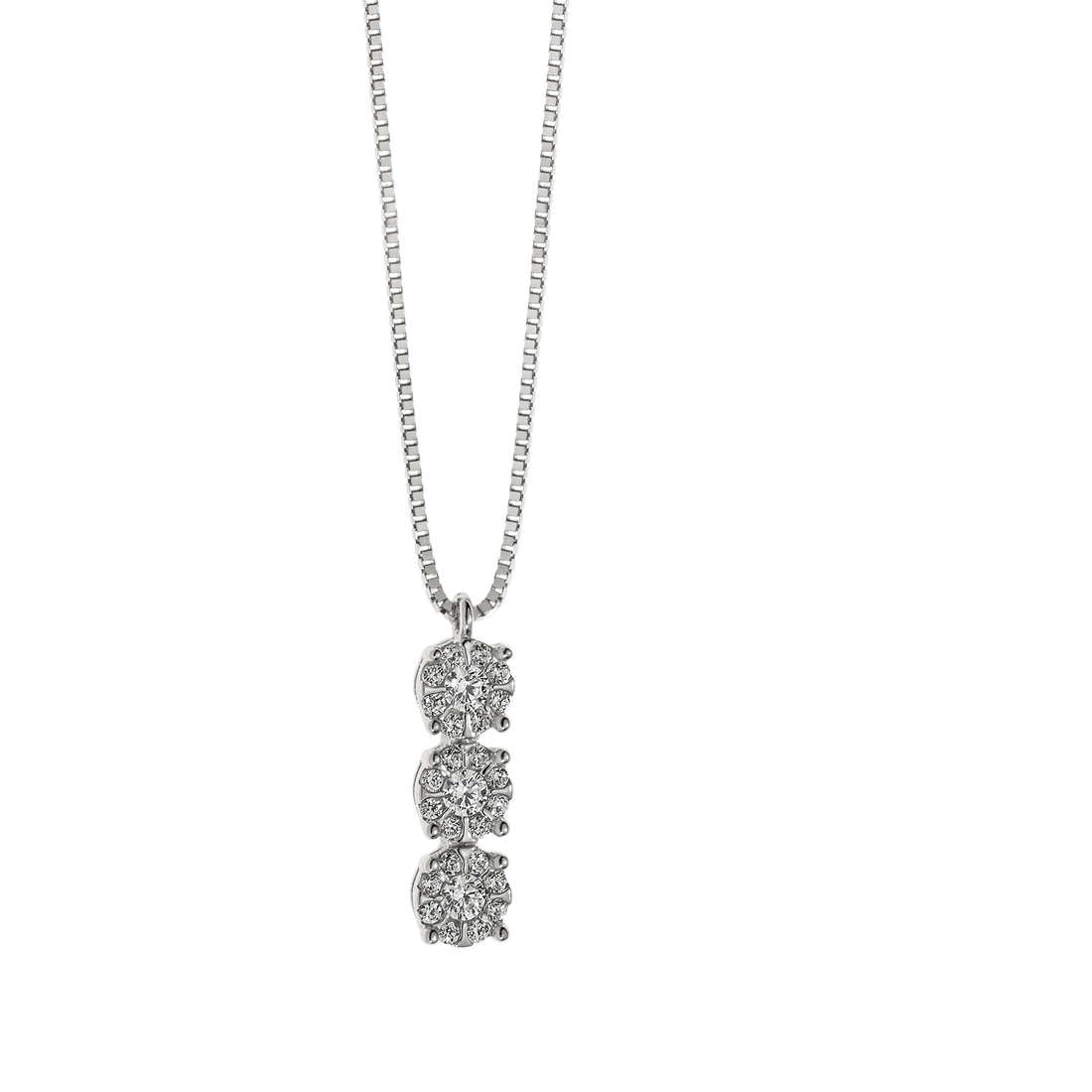 Collana trilogy oro e diamanti donna gioielli Comete Lumiere glb 1037