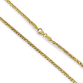 Unisex-Halskette aus 18 Karat Gelbgold mit Ährenkette, 60 cm