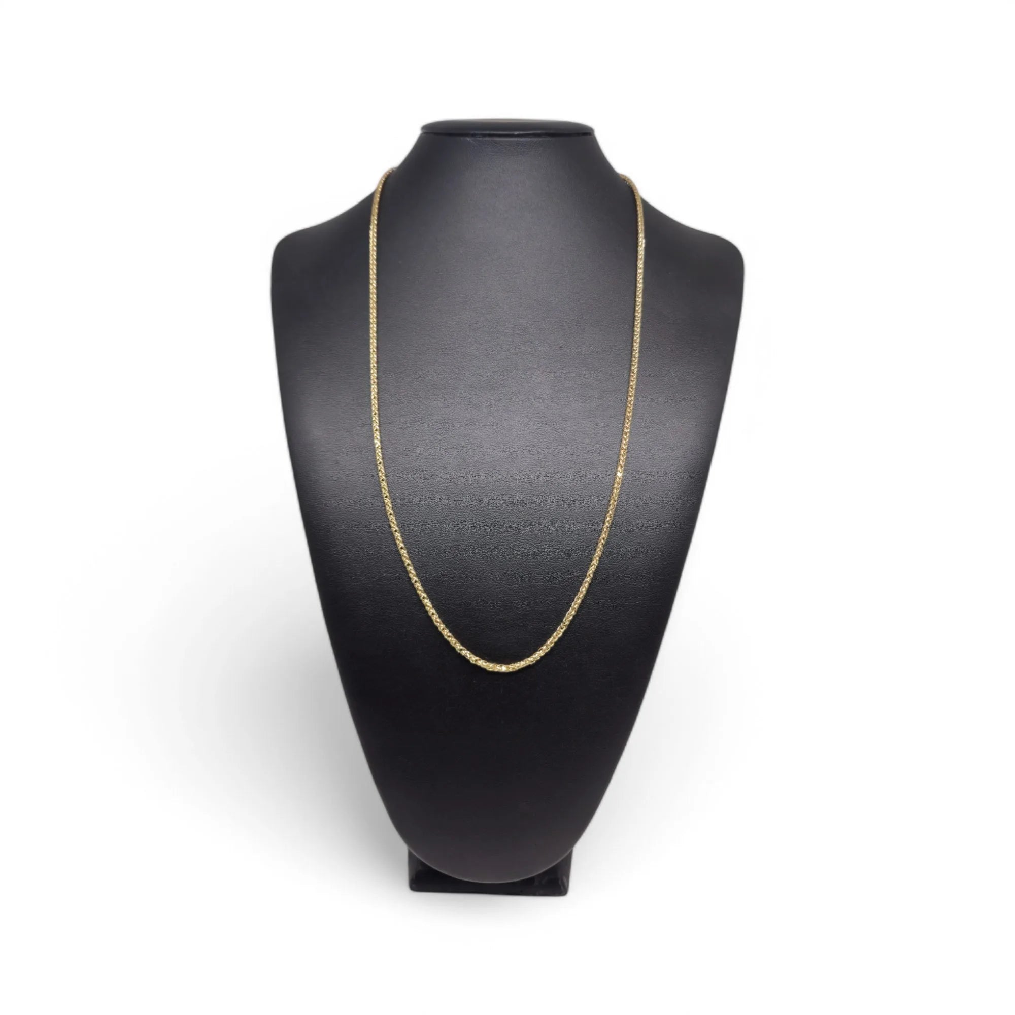 Unisex-Halskette aus 18 Karat Gelbgold mit Ährenkette, 60 cm