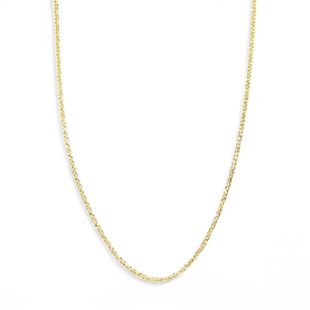 Unisex-Halskette aus 18 Karat Gelbgold mit Ährenkette, 60 cm