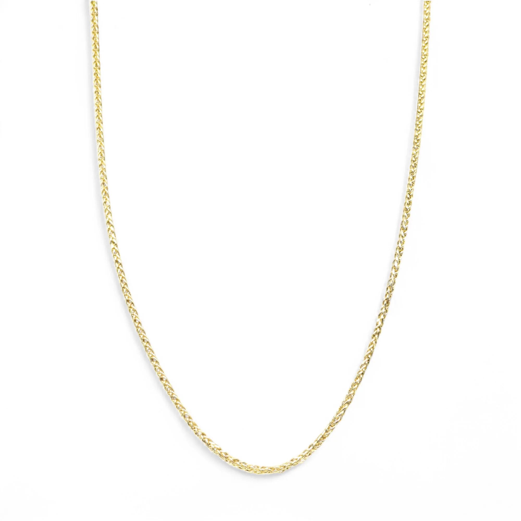 Unisex-Halskette aus 18 Karat Gelbgold mit Ährenkette, 60 cm