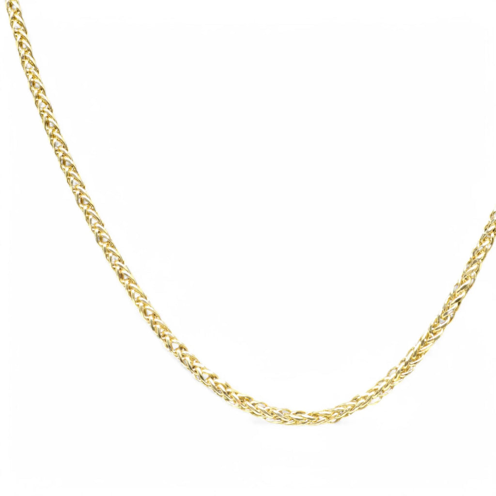 Unisex-Halskette aus 18 Karat Gelbgold mit Ährenkette, 60 cm