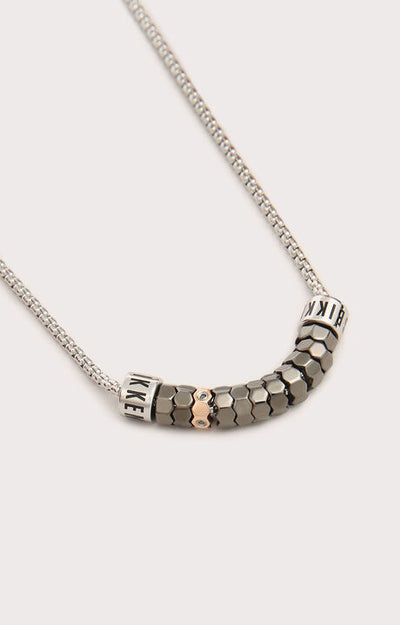 Collana uomo Bikkembergs in acciaio con diamanti geop02bw
