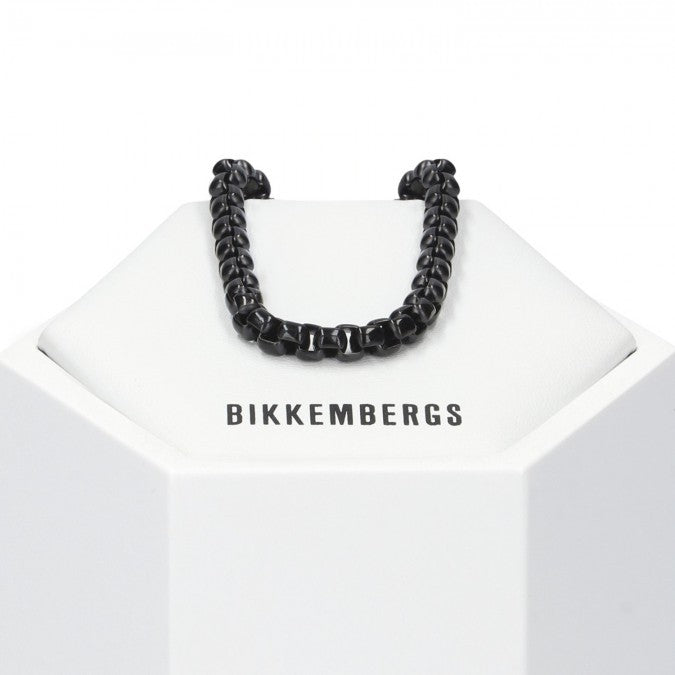 Collana uomo acciaio e diamante Bikkembergs SKIN02BB