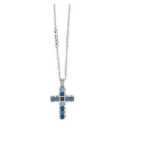 Herrenhalskette mit blauem Kreuz Cesare Paciotti 4ucl7824