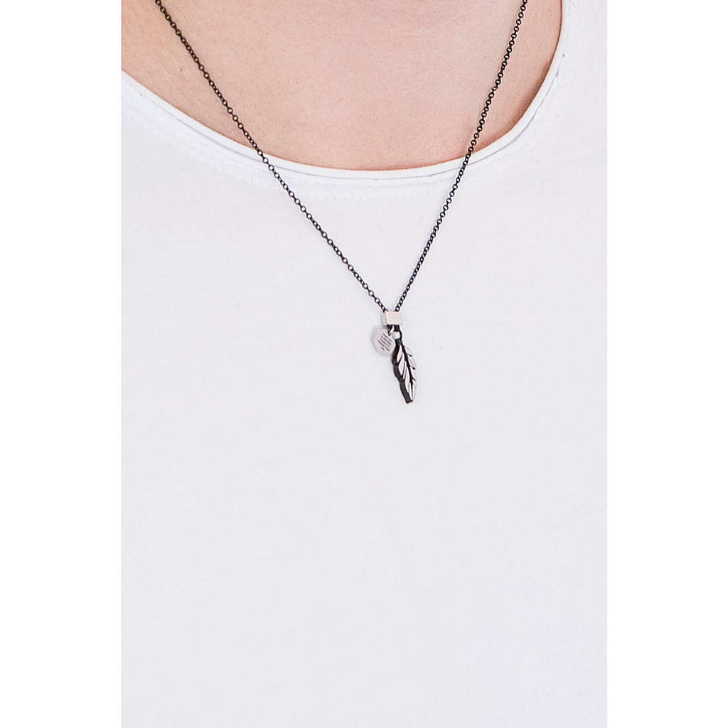 Collana uomo gioielli Sagapò Lifecord slf08 Piuma