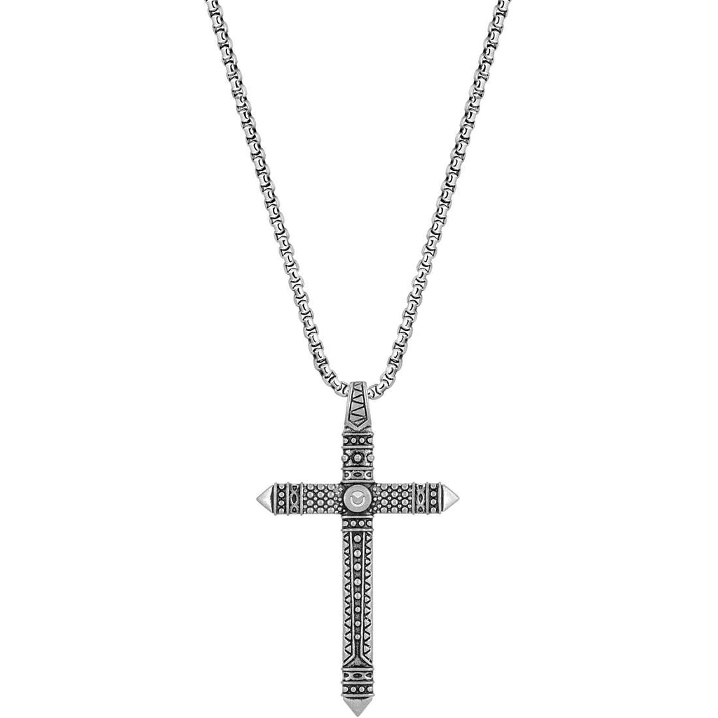 Collana uomo gioielli Sector rude con croce salv09