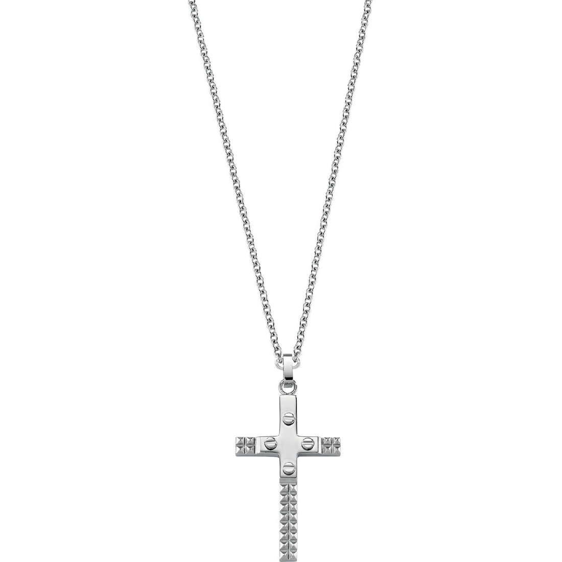Halskette Herrenschmuck Sector Spirit mit Kreuz aus Stahl szq13